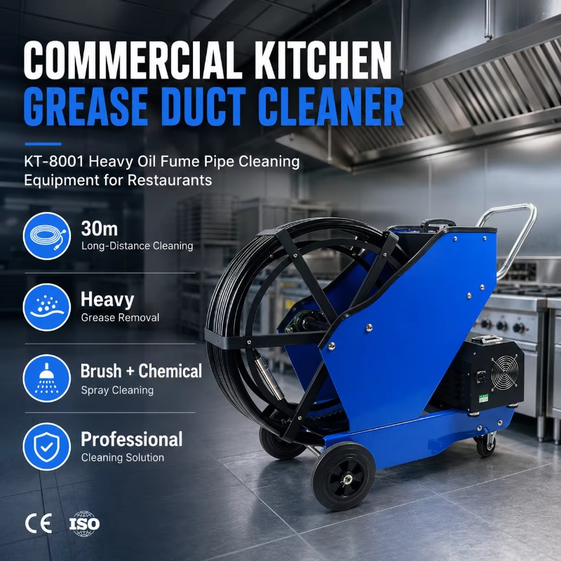 Heavy Equipment In Kitchen - Limpador de Dutos de Gordura para
