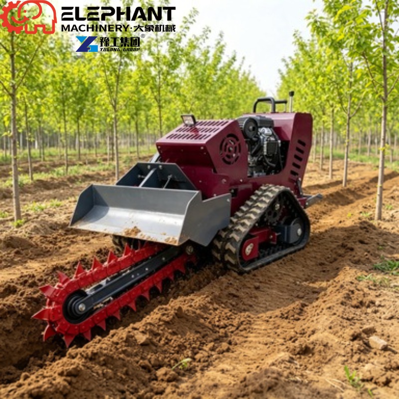 Trencher Machine Small - Escavadeira de esteiras, mini escavadeira de