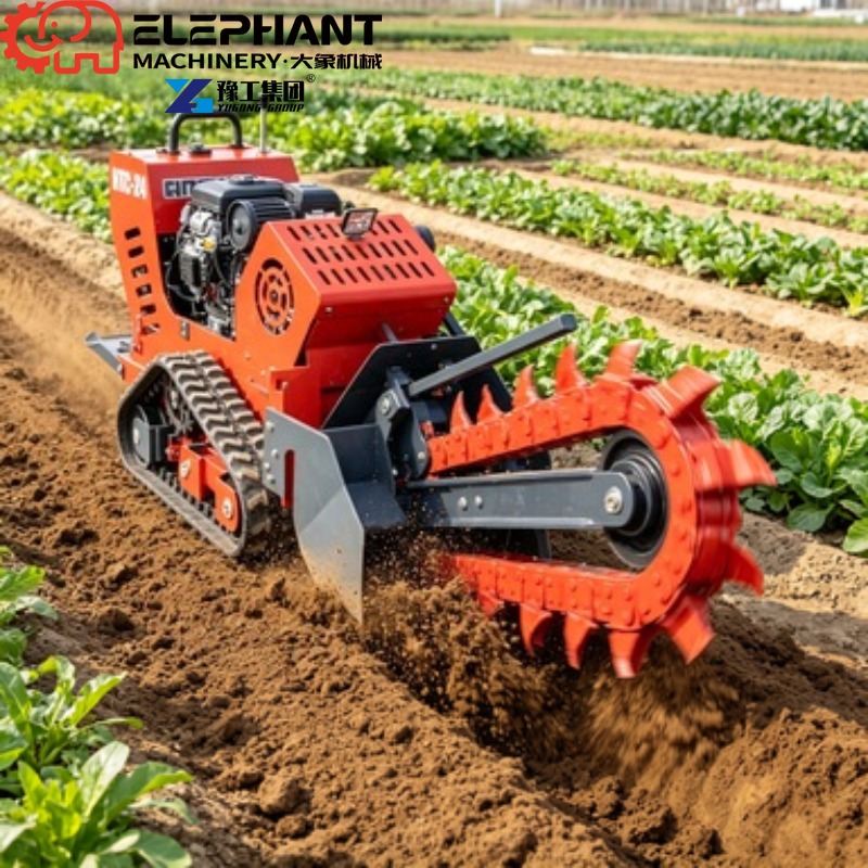 Escavadeira de esteiras, mini  - Trencher Machine Small avaliação e preço