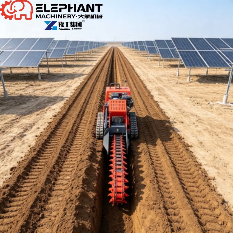 Escavadeira de esteiras, mini  - Trencher Machine Small avaliação e preço