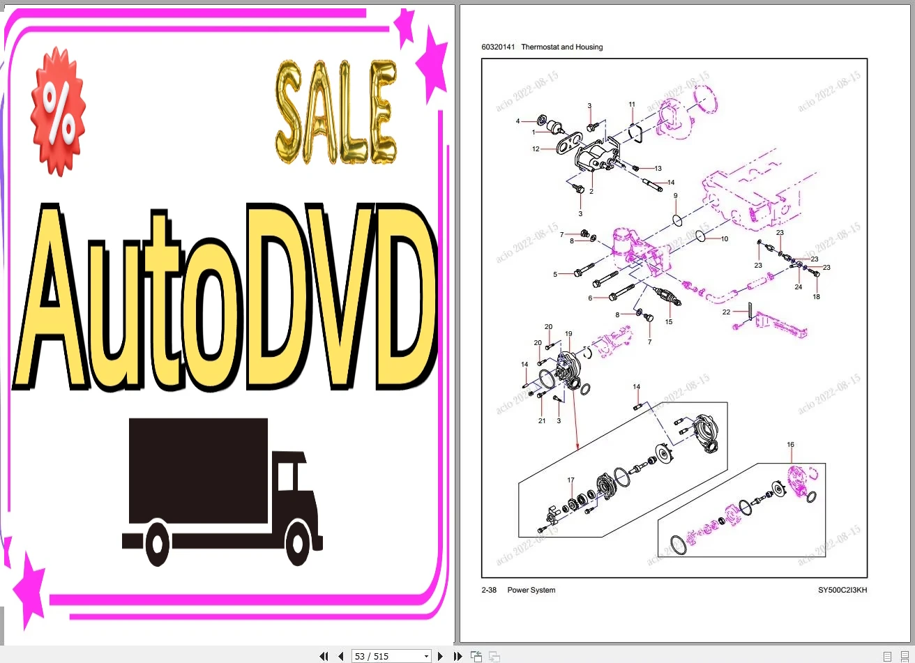 AutoDVD Sany Heavy Equipment P - Heavy Equipment Pdf avaliação e preço